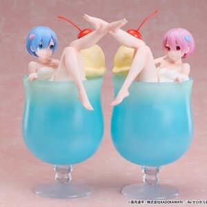 Re:Zero Ram & Rem BUNDLE - Cream Soda 1/7 Scale Figure Prize Sealed Bath